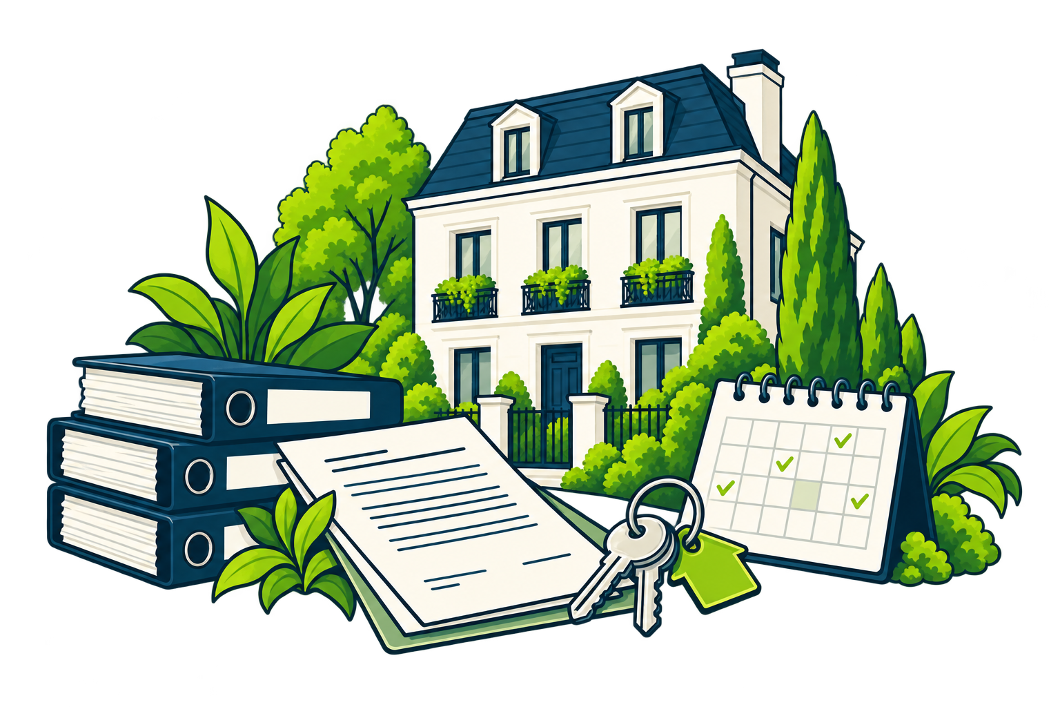 Un logement associé à son dossier, ses documents, son calendrier et ses clés.