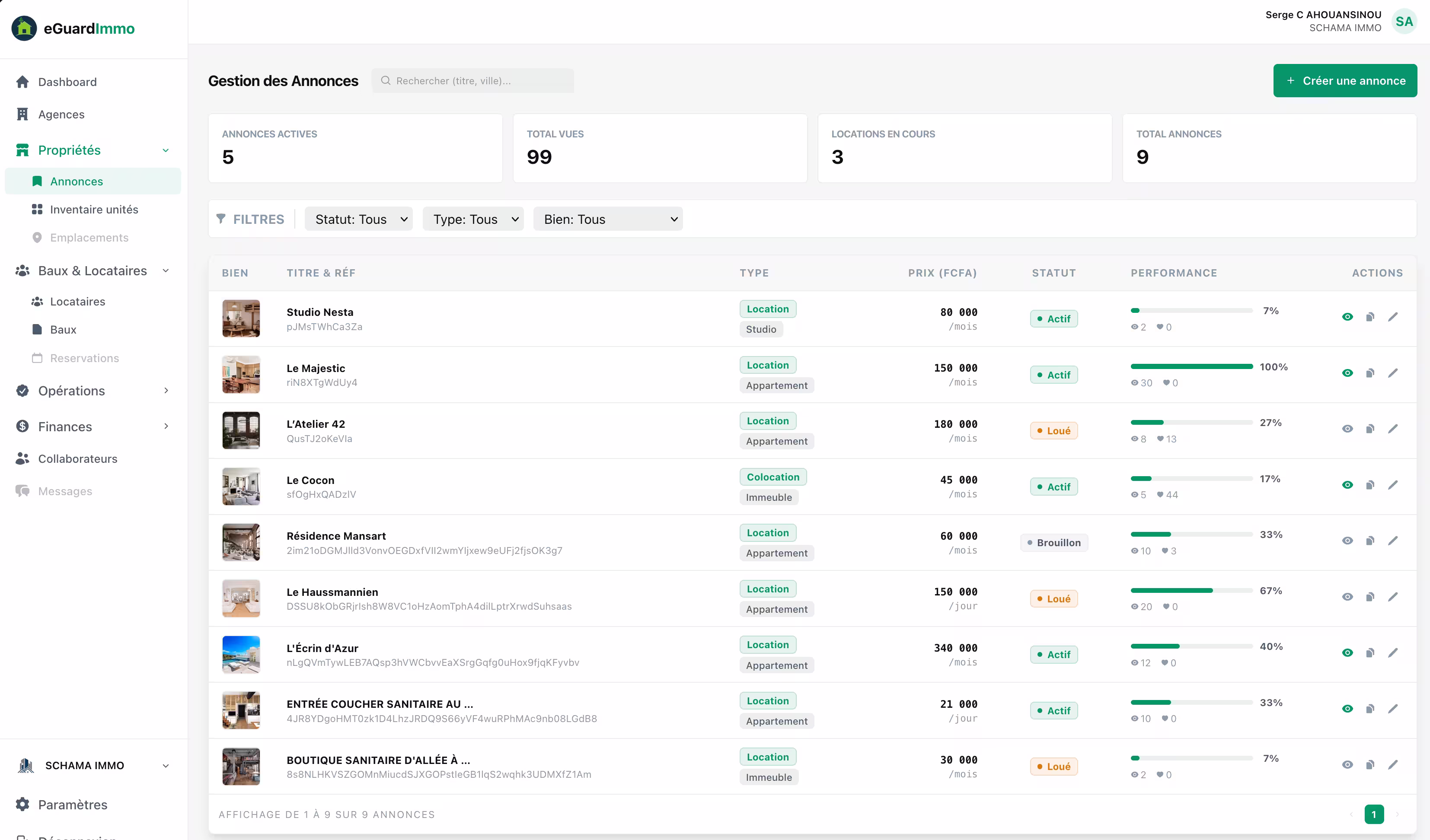 Gestion des quittances et paiements
